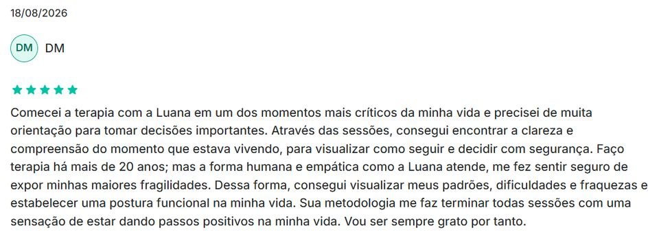 Relato de paciente 1
